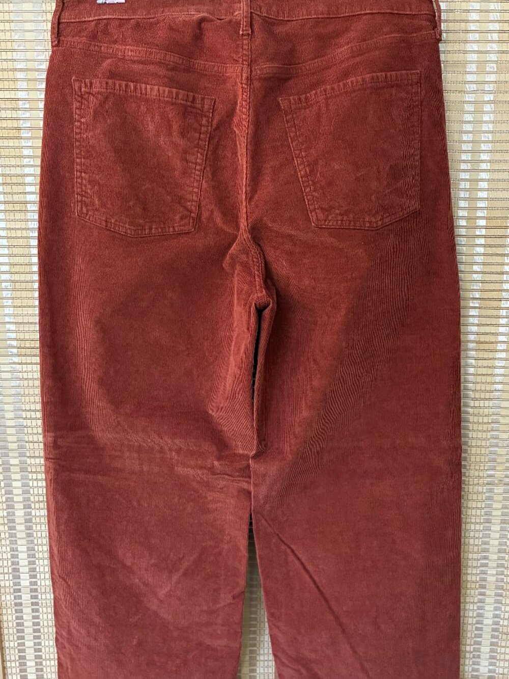 Old Navy Extra High Rise Wide Leg Corduroy Pants Womens 14 Rust - Picture 3 of 4